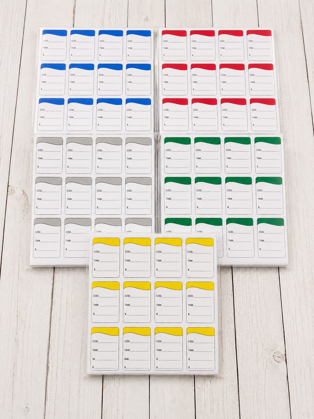 Etiquetas Adesivas Coloridas para Preço